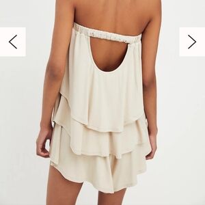 NWT Free People Beach Sunsational Set 2 Piece Stone Creme M